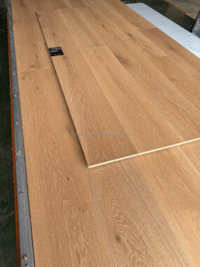 High-End European White Oak Engineered Flooring with Smoked Finish