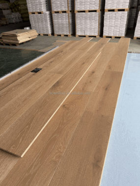 High-End European White Oak Engineered Flooring with Smoked Finish