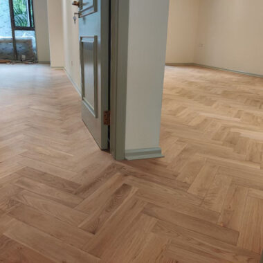 Solid White Oak Herringbone Hardwood Flooring