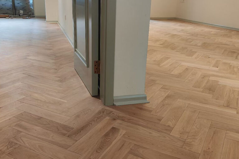 Solid White Oak Herringbone Hardwood Flooring