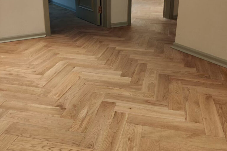 Solid White Oak Herringbone Hardwood Flooring