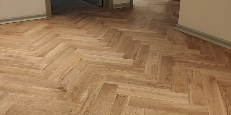 Solid White Oak Herringbone Hardwood Flooring