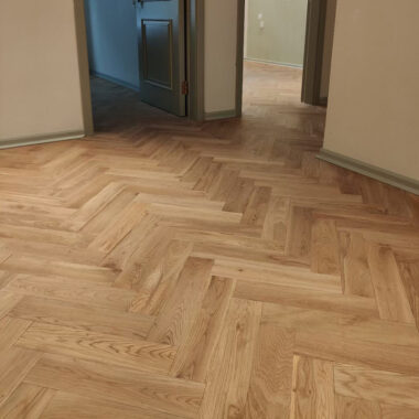 Solid White Oak Herringbone Hardwood Flooring