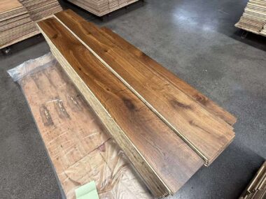 Walnut wood engineered flooring
